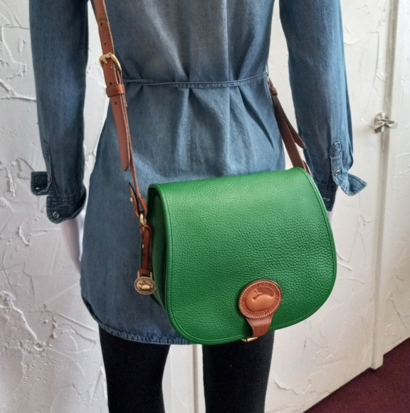 Dooney & Bourke Handbags - Dooney & Bourke Vintage, 1992, AWL Western Saddle Bag, Medium Size